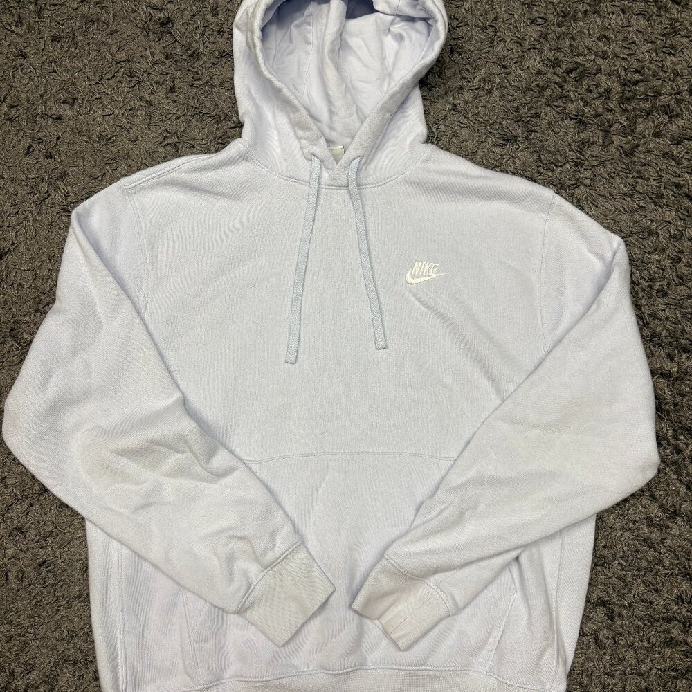 Nike Hoodie Men's Medium Lavender Purple Sptswr Fleece Hooded Sweatshirt Pre-Own